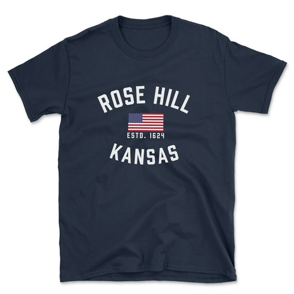 Rose Hill Kansas Patriot Men's Cotton T-Shirt