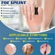 thumbnail image 5 of Férulas para enderezar los dedos del pie Enderezar corrector ajustable del dedo del pie Brace para hombres Mujeres Lesiones en los dedos del pie Fracturas Esguinces 2Pcs, 5 of 5