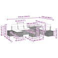 thumbnail image 2 of vidaXL Garden Sofa Set with Cushion 9 pcs Grey and Navy, 2 of 2