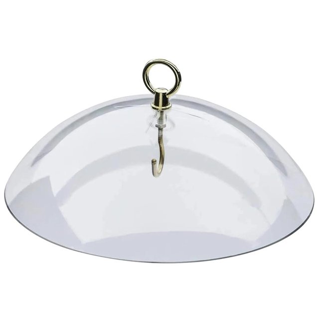 MYG Bird Feeder Clear Protective Dome Cover Hummingbird Rain Cover Guard With Hooks