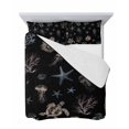 thumbnail image 7 of Black Coastal Twin Size Down Alternative Comforter, Lightweight Comforter Quilt Bedding Set with Pillow Shams Nautical Summer Beach Sea Turtle Starfish All Seasons Bed Comforter Duvet Insert 68"x86", 7 of 7