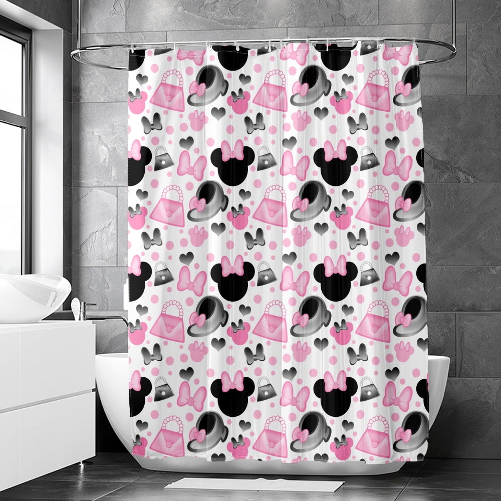 Disney Mickey and Minnie Mickey Mouse Watercolor Shower Curtain
