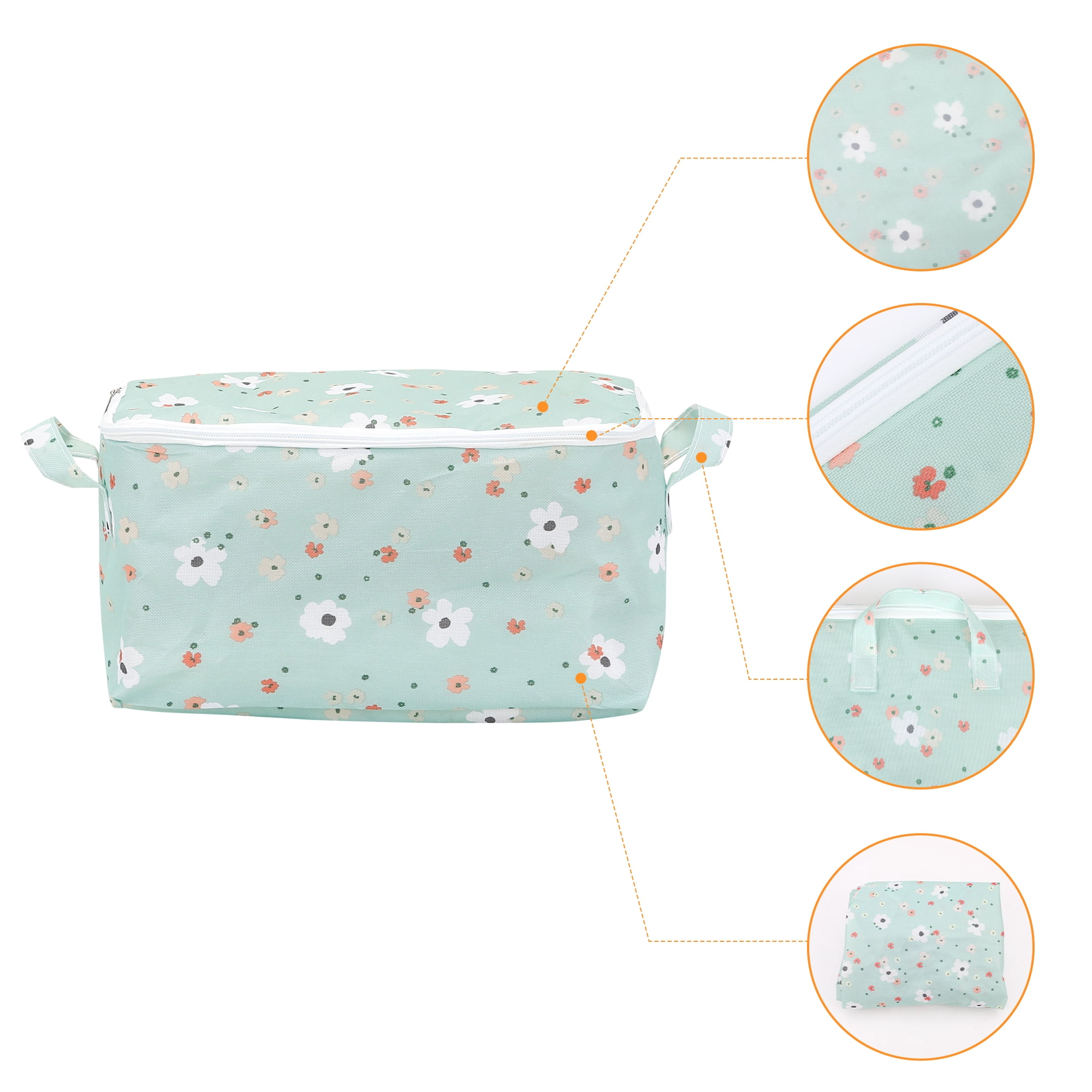 Unique Bargains Clothes Storage Bags for Closet Organizers and Storage Green 14x10x8in