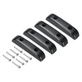 thumbnail image 1 of Reposapiés de plástico para bajo, reposapiés para el pulgar negro para guitarra con tornillo, 4 piezas, 1 of 5