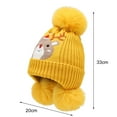 thumbnail image 5 of Winter Hat for Kids Toddler Children, Girls Beanie with Double Pom Pom Warm Fleece Lined, Girls Accessories Knit Beanies Cap, 5 of 8