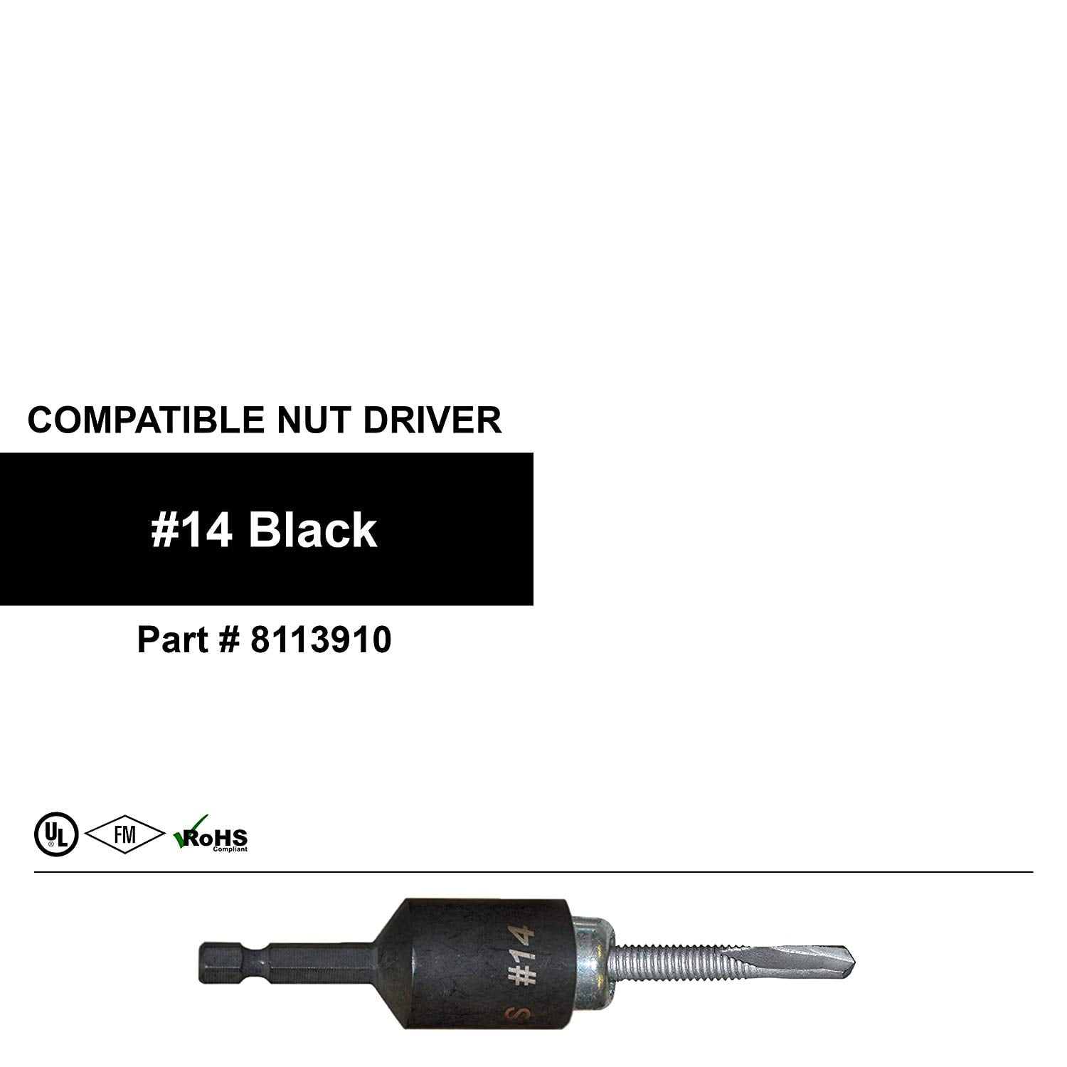 1/4-20 x 1 in. Sammys Rod Anchor Super Screw with Teks, 3/8 in. Threaded Rod Fitting, for Steel (Pkg.=25)