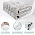 thumbnail image 4 of Queen Quilt Set 90''x96'', Grey Beige Geometric Lightweight Summer Bedspread Coverlet Set with 2 Pillow Shams, Modern Abstract Art Striped Breathable All Season Quilt Bedding for Bedroom/Guest Room, 4 of 9