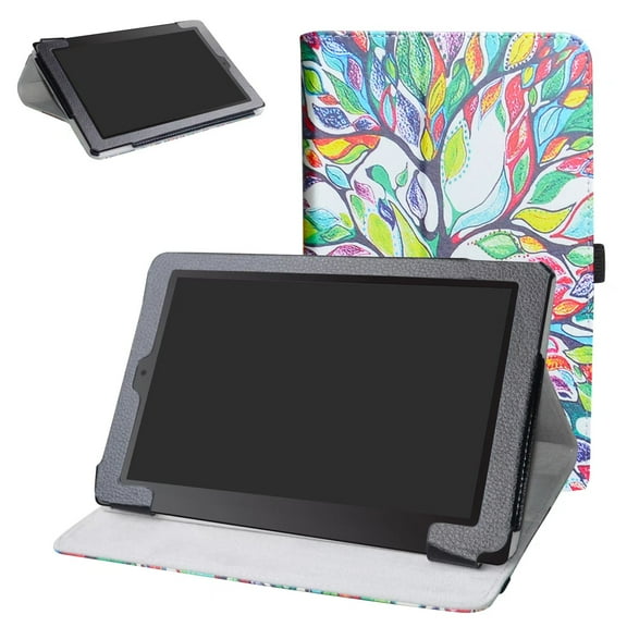 Labanema 10.1" RCA Cambio 10 W101SA23T1S 2017 Case, PU Leather Folio Stand Protective Case, Cover for 10.1" RCA Cambio 10 W101SA23T1S 2017 (Love Tree)
