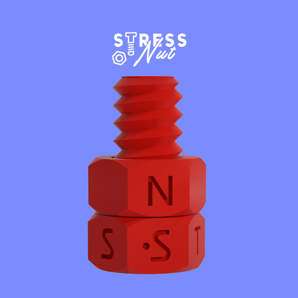 Jumbo by Stress Nut Red FIDGET TOY, RELIEVE STRESS AND ANXIETY