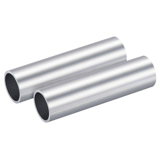 Unique Bargains 28mm OD 24mm Dia Intérieur 100mm Longueur 6063 Tube Rond en Aluminium 2 Pack