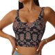 thumbnail image 1 of Balery Retro Floral Sujetadores deportivos con espalda cruzada para mujer, acolchados, sin costuras, de alto impacto, ideales para yoga, gimnasio, entrenamiento y fitness.-XX-Large, 1 of 8