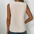 thumbnail image 6 of Lindreshi Tank Tops for Women Clearance Fashion Womens Casual Solid Color V Neck Tank Tops Sleeveless Lace Stitching Vest Tops, 6 of 6