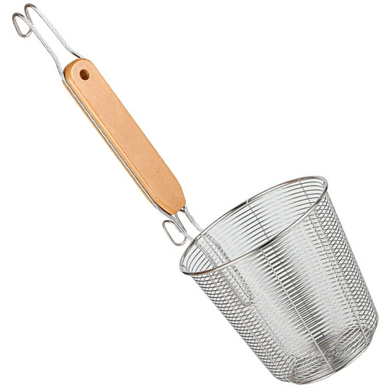 1pc, Pasta Basket, Pasta Strainer Basket Mesh Strainer For Hot Pot, Frying  Basket, 304 Stainless Steel Frying Basket, Household Fry Basket Strainer, K