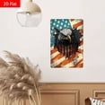 thumbnail image 4 of 1pc Patriotic Eagle Metal Plaque Wall Art - 8x12 Inch Vintage Gothic American Flag Design With Eagle Head & Blood Splatter Art, Rustic Iron Tin Sign For Independence Day, Americana Home Decor, 4 of 6