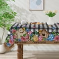 thumbnail image 2 of Mantel Cusugbaso para Pascua, 152 x 305 cm, rectangular, a cuadros negros, 2 of 9