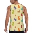 thumbnail image 3 of Xecao Colorful Rabbit Men's Tank Top Workout Quick Dry Sleeveless Gym Jogging Muscle Shirts Summer Swim Beach Tops, 3 of 9
