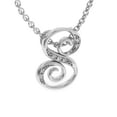 thumbnail image 2 of SuperJeweler S Initial Necklace In White Gold With 7 Diamonds, Serif Style, With Free 18 Inch Cable Chain, For Women, 2 of 7