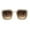 Gold Brown, variant on Rhinestone Iced Thick Metal Oceanic Gradient Lens Designer Sunglasses Gold Brown