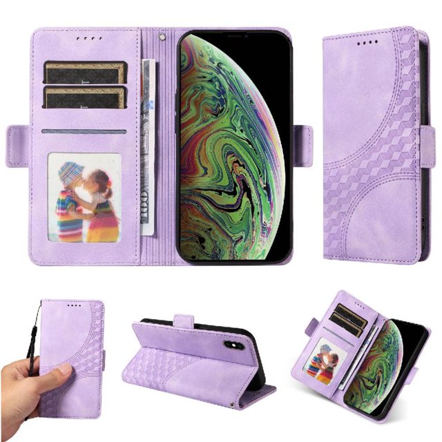 Funda GANGXUN para iPhone Xs Max con diseño acolchado elegante, cuero PU, protección total y ajuste preciso