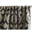 thumbnail image 3 of Flocking Damask Taffeta Window Curtain 56 Inch Wide Grey on Black, 3 of 4