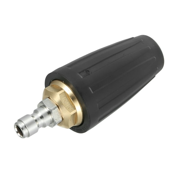 Unique Bargains Black 1/4 Inch Quick Connect 4mm Rotating Spray Turbo Nozzle 4000PSI for Pressure Washer