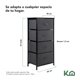 thumbnail image 5 of Cómoda Cajonera KingsHouse con 4 Cajones de Tela Estructura de Acero 92x30x40 cm Gris, 5 of 8