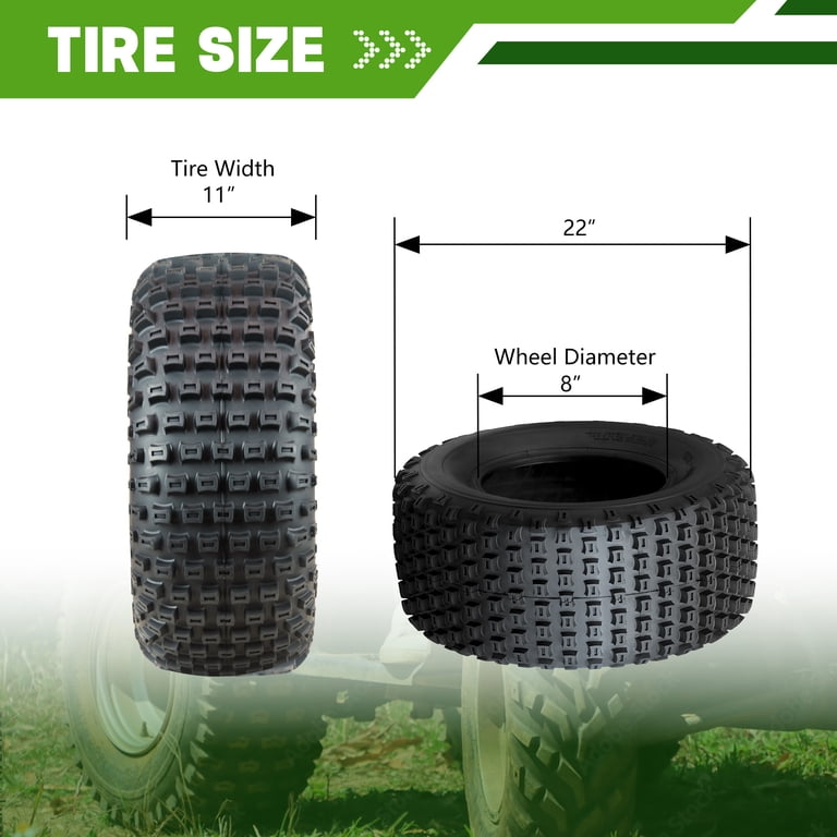 Hi-Run Knobby SU17 Rear 22x11-8 2PR ATV/UTV Tire - Walmart.com