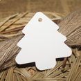 thumbnail image 3 of 50pcs Christmas Tree Shape Label Kraft Paper Vintage Blank Name Tag Price Tags Wedding Party Gift Tags (White), 3 of 7