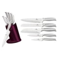 thumbnail image 2 of 6-Piece Knife Set w/ Stainless Steel Stand Kikoza Purple Collection, 2 of 4