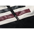 thumbnail image 4 of Men's Motorcycle Leather Jacket Spring & Fall New Style Stand Collar Coat Winter Warm Riding Gear Trendy Outerwear, 4 of 10