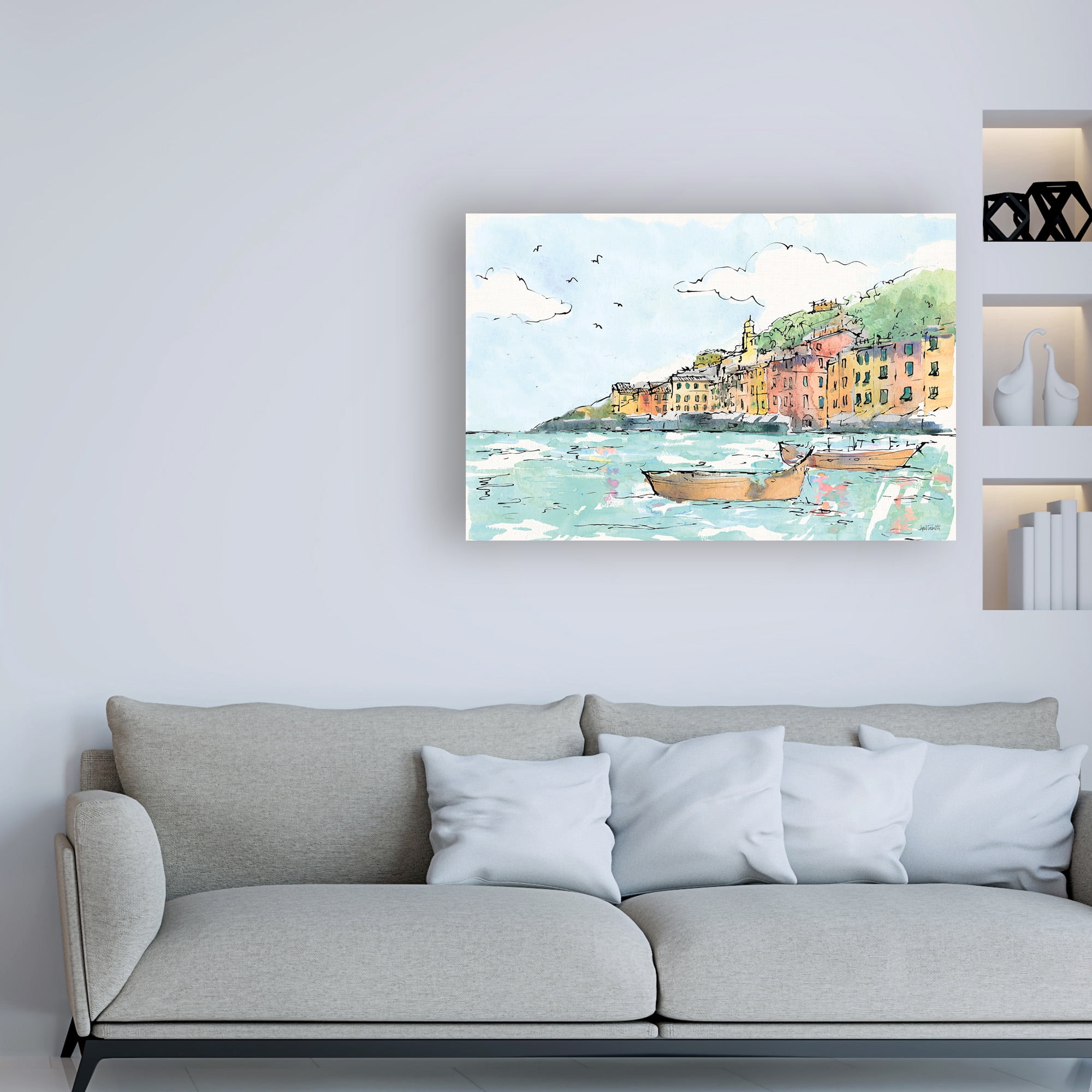 Trademark Fine Art 'Portofino I' Canvas Art by Anne Tavoletti