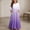 Purple, variant on ITSAME Girls Maxi Dress Round Neck Ruffled 3/4 Sleeve Gradient Print Summer Flowy Casual A-Line Dress Pink Size 8