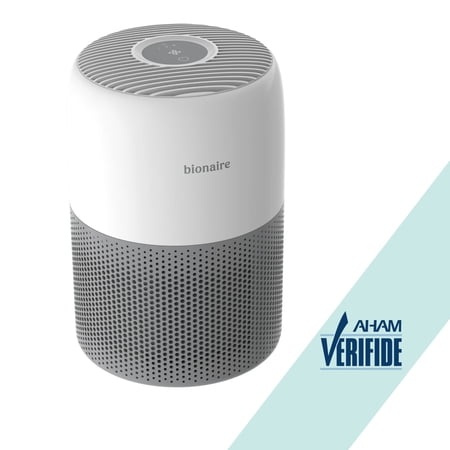 Bionaire True HEPA Air Purifier for Medium Rooms Up to 428 sq. ft with 3-Speed, 360° Air Intake and Removes 99.97% of Dust, Smoke & Allergens - White