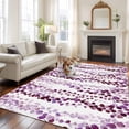 thumbnail image 2 of 8'x10' Area Rugs, Purple Weeping Eucalyptus Indoor Outdoor Area Rug for Living Room Bedroom, Spring Summer Farmhouse Leaves Washable Bathroom Rugs Kitchen Floor Carpet Mats Home Decor Aesthetic, 2 of 8