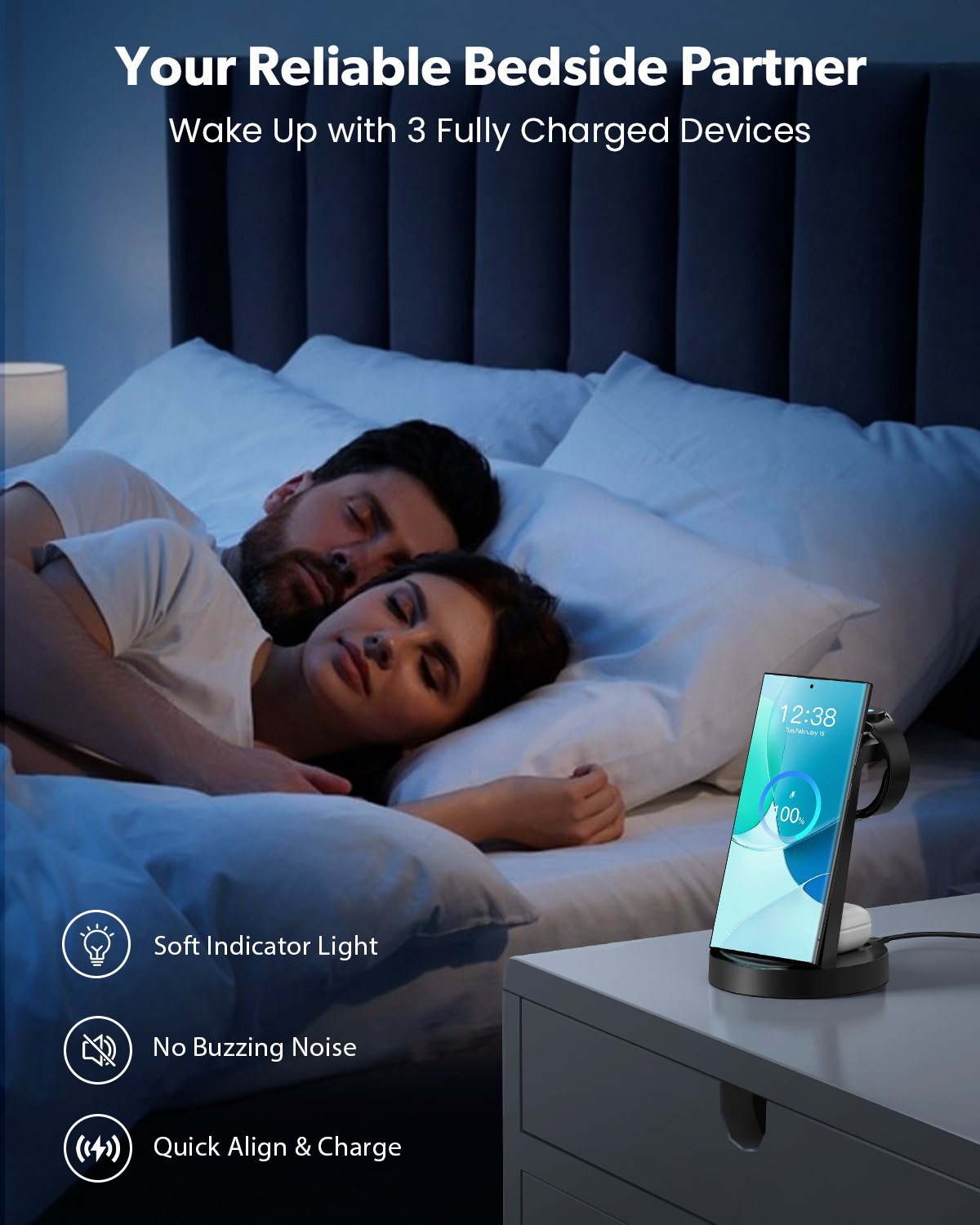Etepehi 3-in-1 Wireless Charging Station for Samsung photo 7