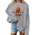 thumbnail image 2 of Kaliqueen Crewneck Sweatshirt Halloween-themed prints Long Sleeve Pullover Casual Gothic Fall Clothes 2025, 2 of 3
