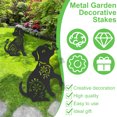 thumbnail image 6 of Summerkimy 2Pcs Cat Garden Stakes Metal Garden Animal Statues Decorative Black Dog Silhouette Lawn Stakes Creative Cat Yard Art Decor Heavy-Duty Animal Garden Stakes for Outdoor Garden Yard, 6 of 11