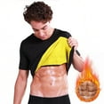 thumbnail image 1 of Camisa más delgada Hombres Workout Sauna Suit Neoprene Short Sleeve Sweat Shirt Body Shaper Training Weight Loss Shirt, 1 of 7