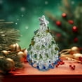 thumbnail image 4 of Steadline Mini Glass Christmas Tree Ornament With Landscape Design - Holiday Tabletop Decoration For Home And Office Festive Gift Idea With Intricate Details And Vibrant Colors, 4 of 7