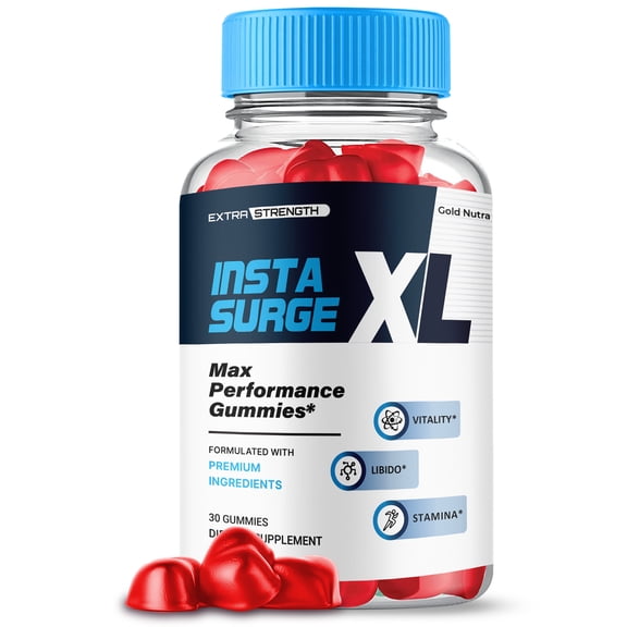 Insta Surge XL Gummies, Advanced Formula, InstaSurge XL Supplement All Natural Formula, Maximum Strength (1 Pack)