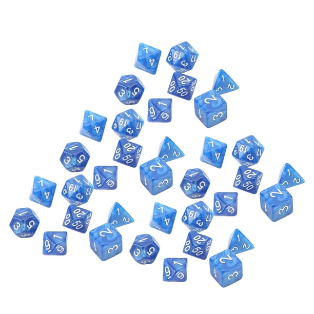 Dados, juego de dados de plástico de 35 piezas, juego de dados de plástico resistente y duradero