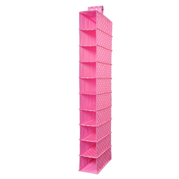 Organizador de almacenamiento de armario Sunnimix 10 Estantes de Cubo rosado