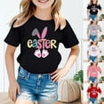 thumbnail image 5 of MUXiin Kids Easter Shirts Girls Bunny Eggs Short Sleeve Tee for Toddler Easter Day Happy Easter Tee Shirt Girls Summer Tops T-Shirts Easter Gifts for Boys(Pink,2-3 Years), 5 of 5