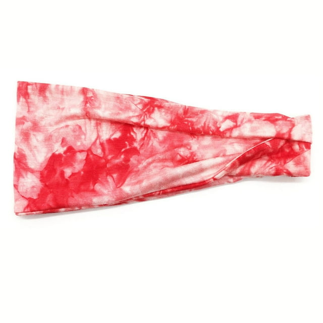 serony Bandeau de Course Réglable Teinture sur Nœuds Yoga Bandeaux de Cheveux Séchage Rapide Accessoires de Coiffure pour Tennis Basketball Rouge