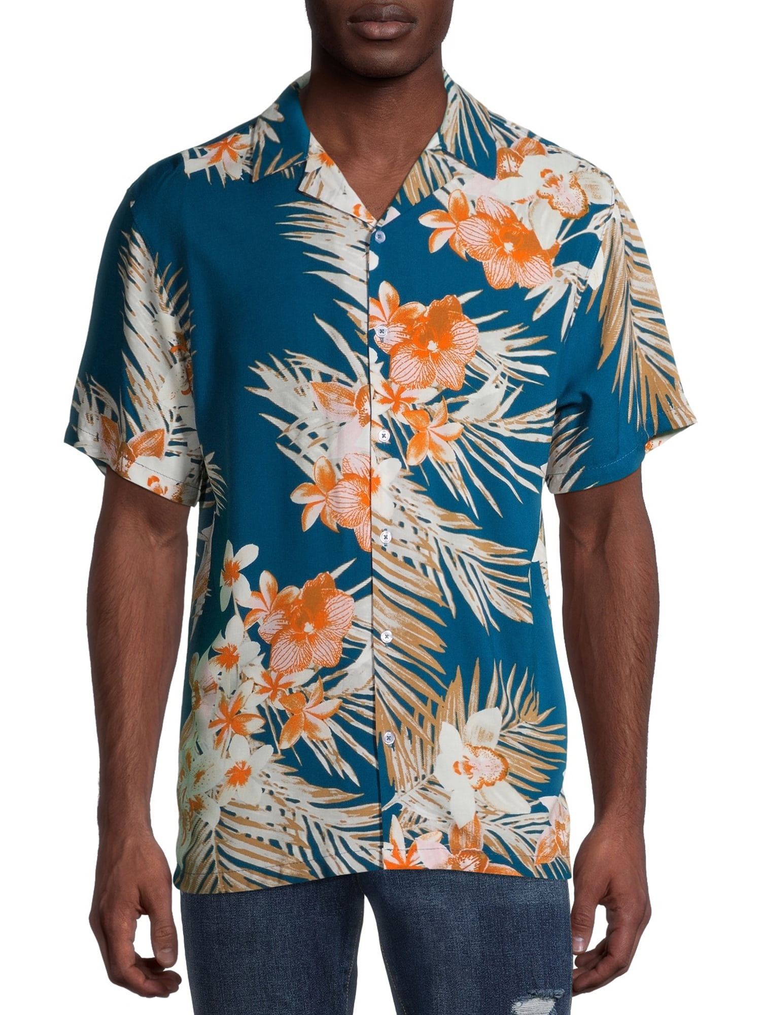 Short Sleeve Printed Rayon Shirt 