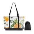 thumbnail image 7 of FORMRS Canvas Laptop Tote Bag for Women with 15.6" Computer Compartments Shoulder Handbag, Orange Watercolor Bees, 7 of 7