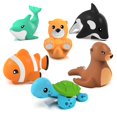 thumbnail image 1 of Bath Toys Tub Works Marine sin moho, paquete de 6 unidades para bebés y niños pequeños, 1 of 9