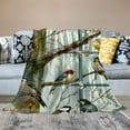 thumbnail image 2 of PRATYUS Birds Blanket Rustic Bird Throw Blankets Farmhouse Hummingbird Cozy Blanket Warm Soft Fuzzy Blanket for Sofa Bed Living Room Ideal Gift for Kids Adults 50x60in, 2 of 6
