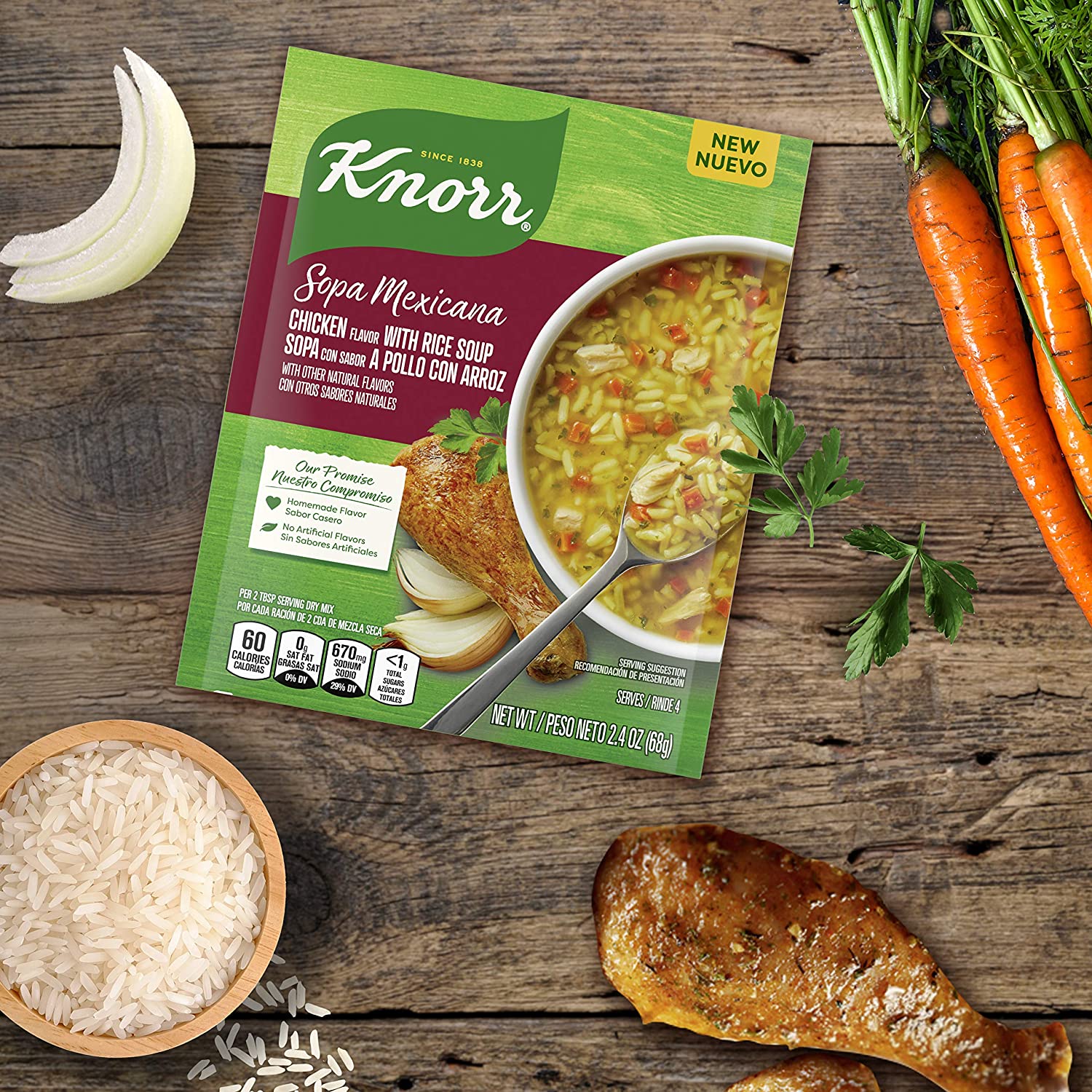 Knorr Sopa Mexicana/Dry Soup Mix For A Warm Bowl of Soup or Simple Dinner Chicken with Rice With