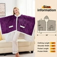 thumbnail image 6 of PMONPA Wearable Heated Throw Blanket for Adult, Electric Heated Wrap Poncho Shawl with Pockets, 6 Heating Levels & 2 to 10 Hours Time Settings, 51" x 61", Purple, 6 of 7